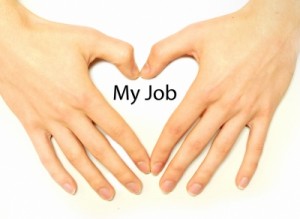 Two hands making a heart shape surrounding the words "My Job" Photo by Free Digital Photos.net
