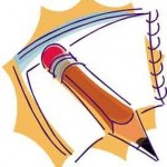 Illustration of pencil and pad of paper.  Suggested as an alternative to keyboard. 